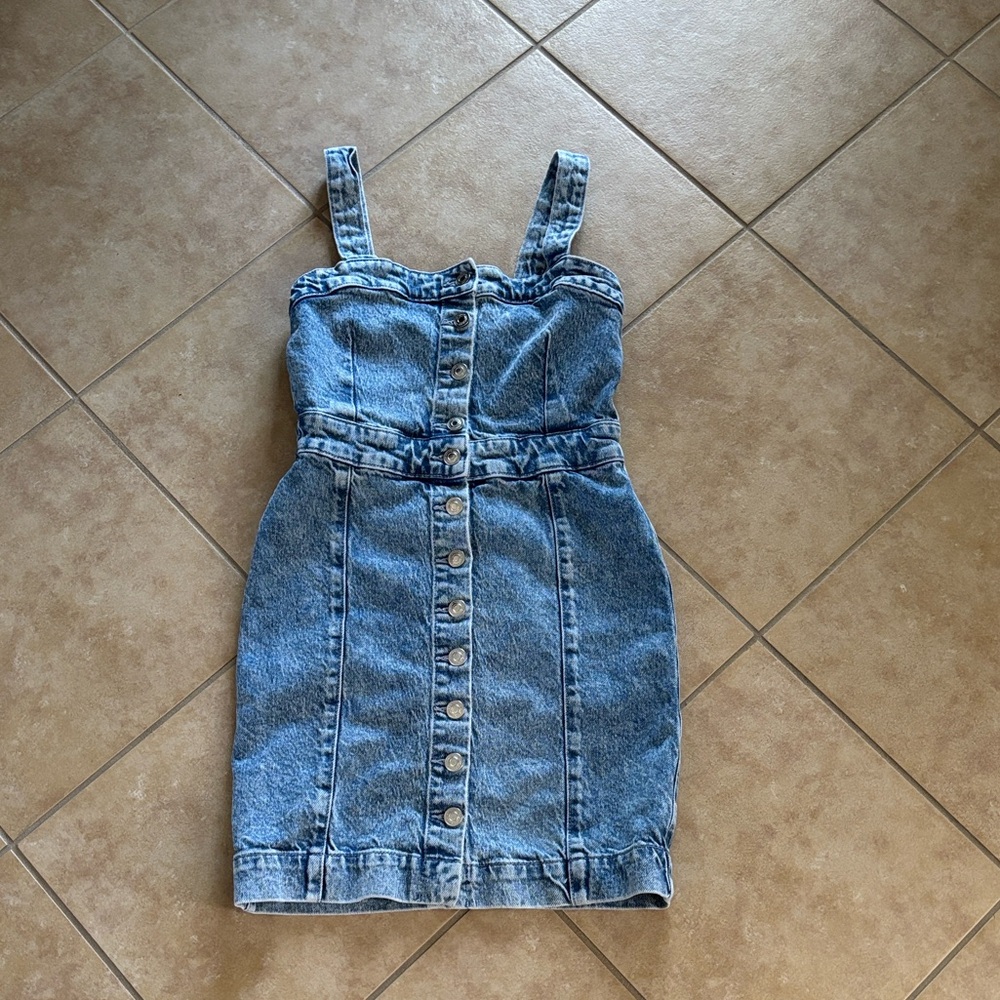 All Saints Blue Denim Mini Dress